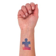 Autism Speaks Puzzle Piece Temporary Tattoo